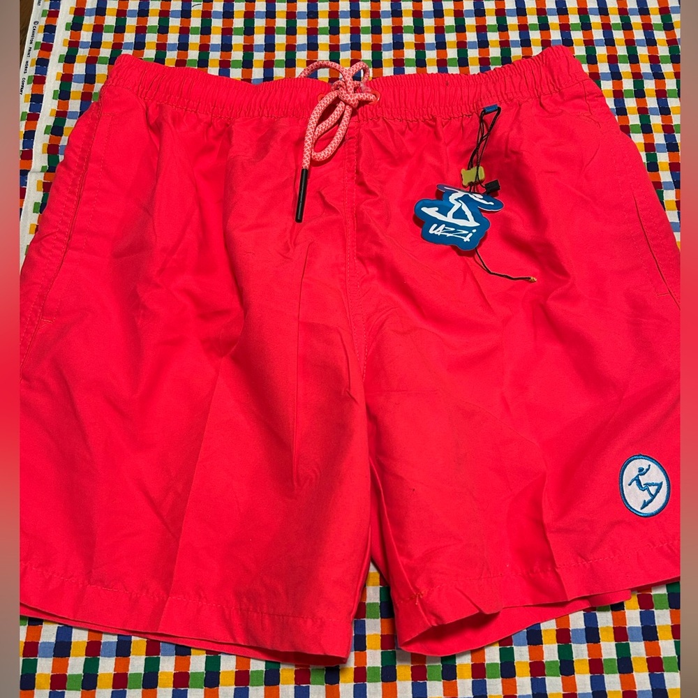 NwT Men's  UZZI Red Swim Shorts S